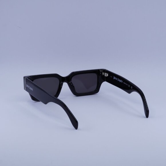 Palm Angels PERI086 HYDE 1007 Sunglasses Black Rectangle Frame, Dark Grey Lenses - Picture 7 of 11